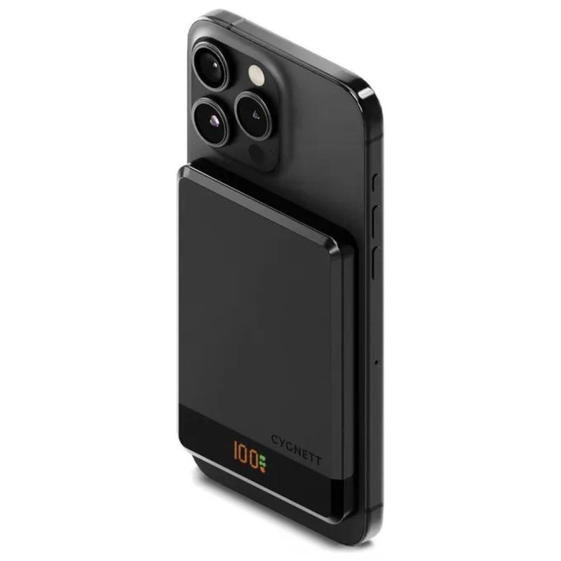 Cygnett MagSlim Power Bank MagSafe 5000 mAh Nero Cygnett MagSlim Power Bank MagSafe 5000 mAh Nero