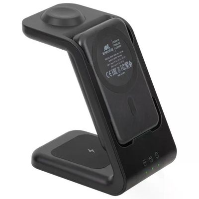 RIVACASE VA4917 Caricabatterie Wireless 3 in 1 15W con Power Bank 5000 mAh Nero RIVACASE VA4917 Caricabatterie Wireless 3 in 1 15W con Power Bank 5000 mAh Nero