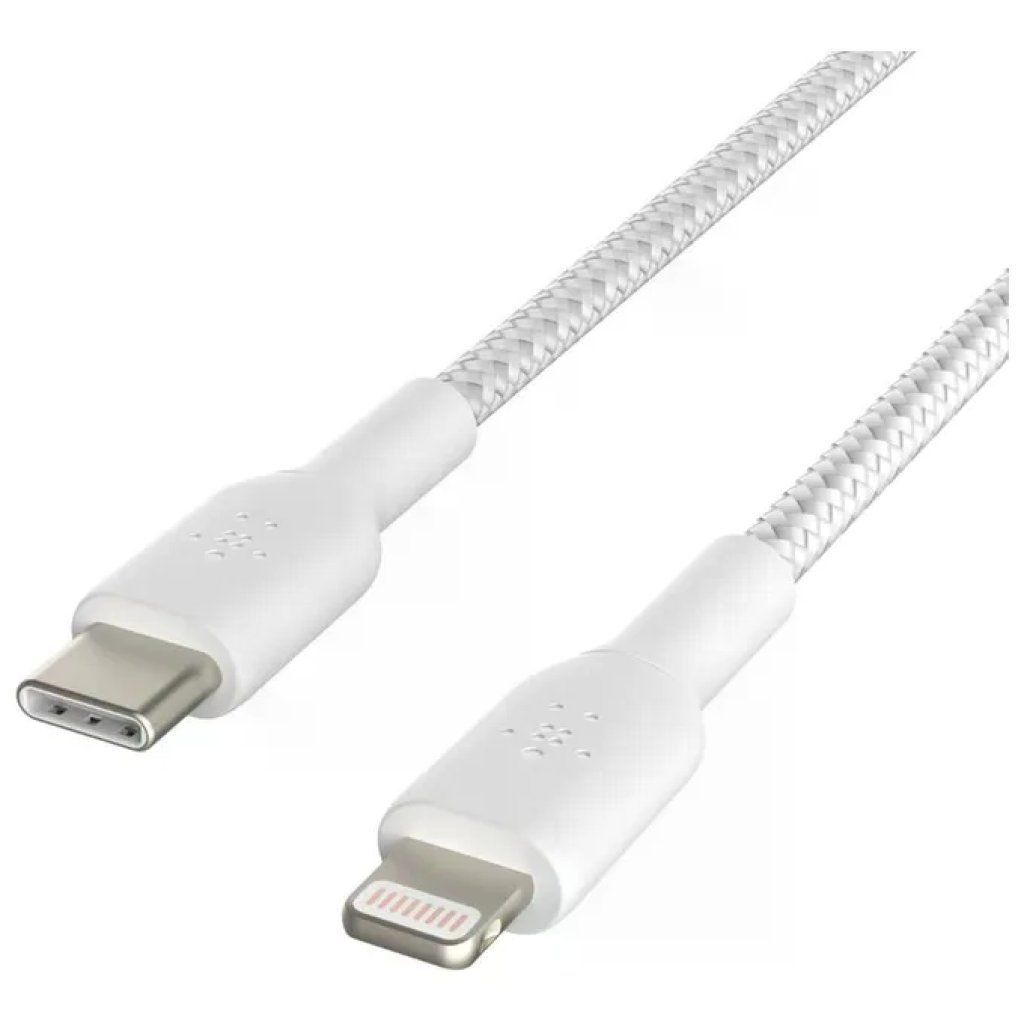 Belkin Cavo USB-C a Lightning Intrecciato 2 m Bianco