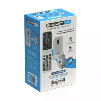 Beghelli 9204N SLV30N GPS Plus Telefono Cellulare Flip Salvavita SOS GPS Tasto Emergenza Display 2