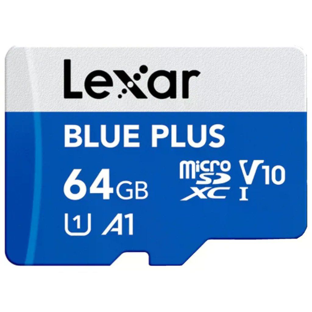 Lexar Blue Plus microSDXC 64 GB UHS-I con adattatore SD Lexar Blue Plus microSDXC 64 GB UHS-I con adattatore SD