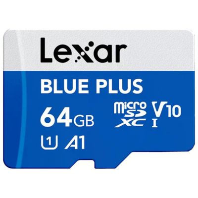 Lexar Blue Plus microSDXC 64 GB UHS-I con adattatore SD Lexar Blue Plus microSDXC 64 GB UHS-I con adattatore SD