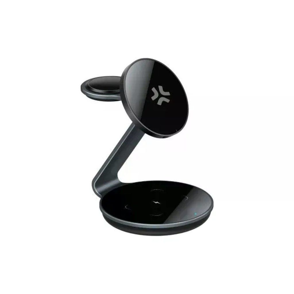 Celly MagSafe Stand Charge 3 in 1 EVO Nero