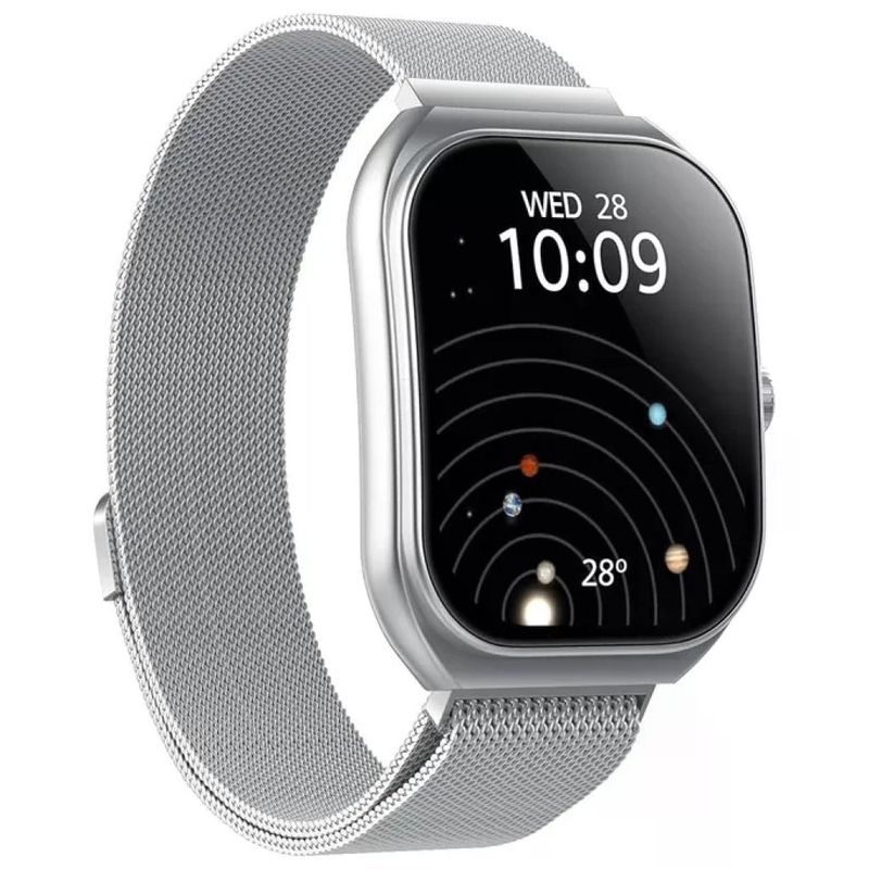Celly TRAINERWIDEBK Smartwatch Display Curvo 2,01'' Chiamate 100+ Sport 15 Giorni Autonomia colore Nero