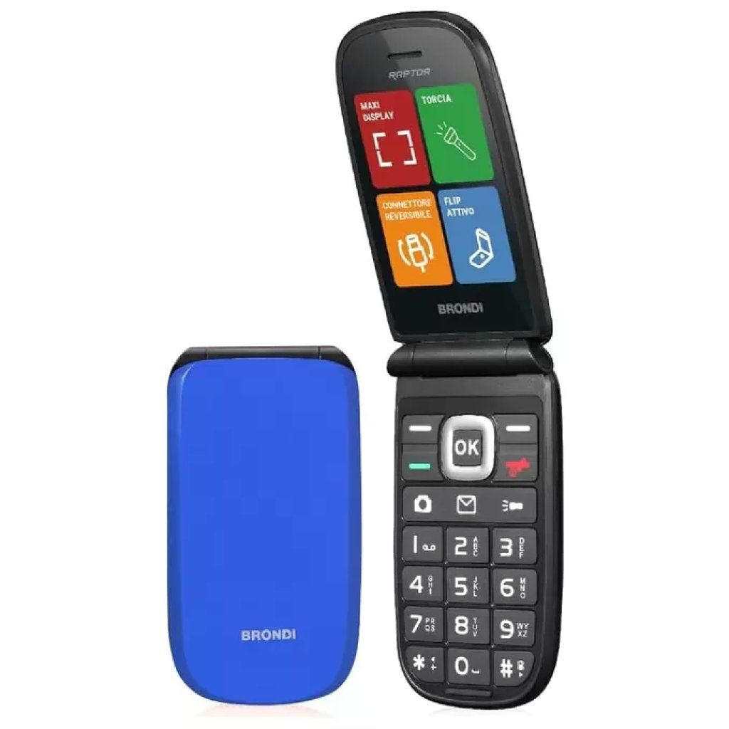 Brondi Raptor Telefono Cellulare Clamshell Dual SIM Blu Brondi Raptor Telefono Cellulare Clamshell Dual SIM Blu