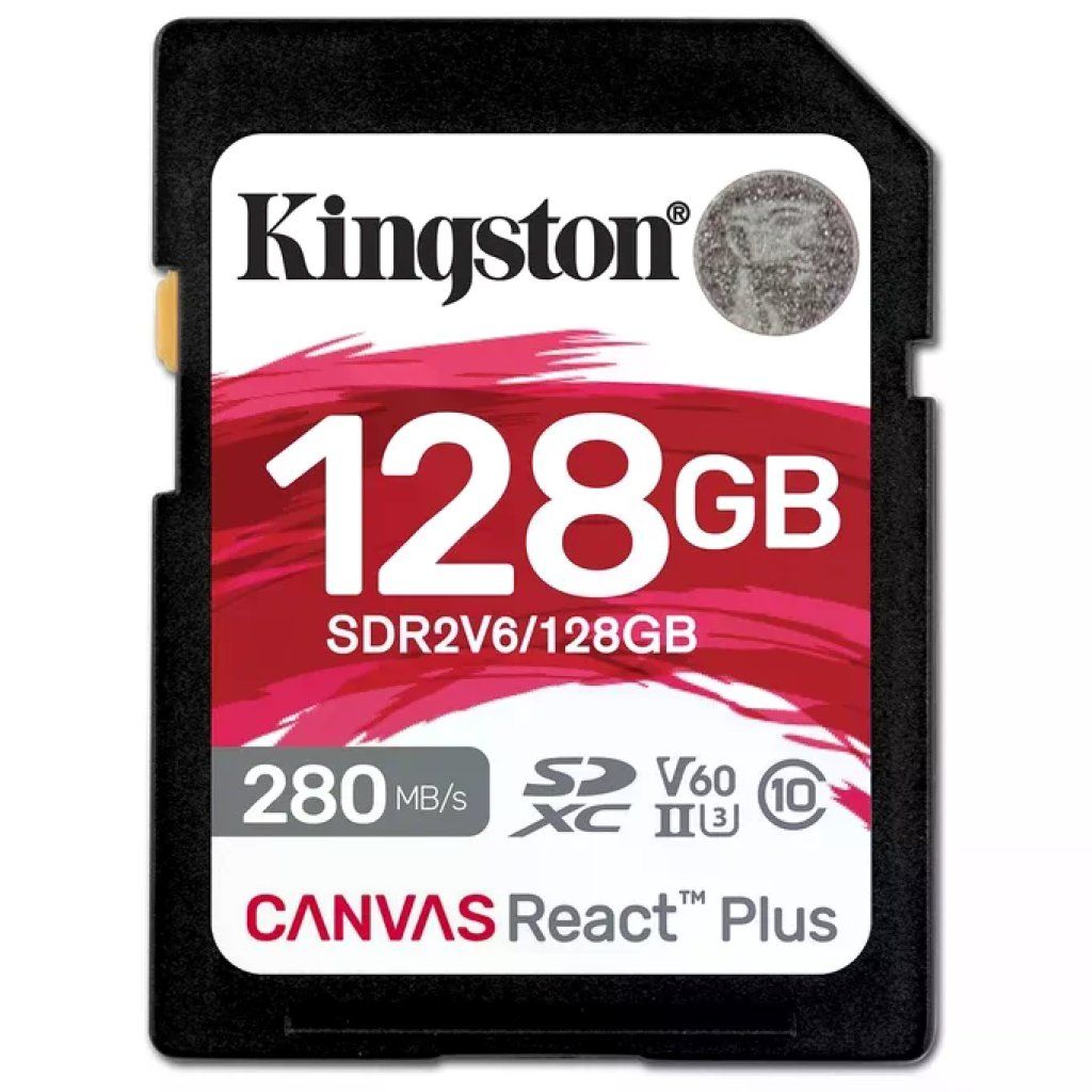 Kingston Canvas React Plus SDXC 128GB UHS-II U3 V60 Kingston Canvas React Plus SDXC 128GB UHS-II U3 V60