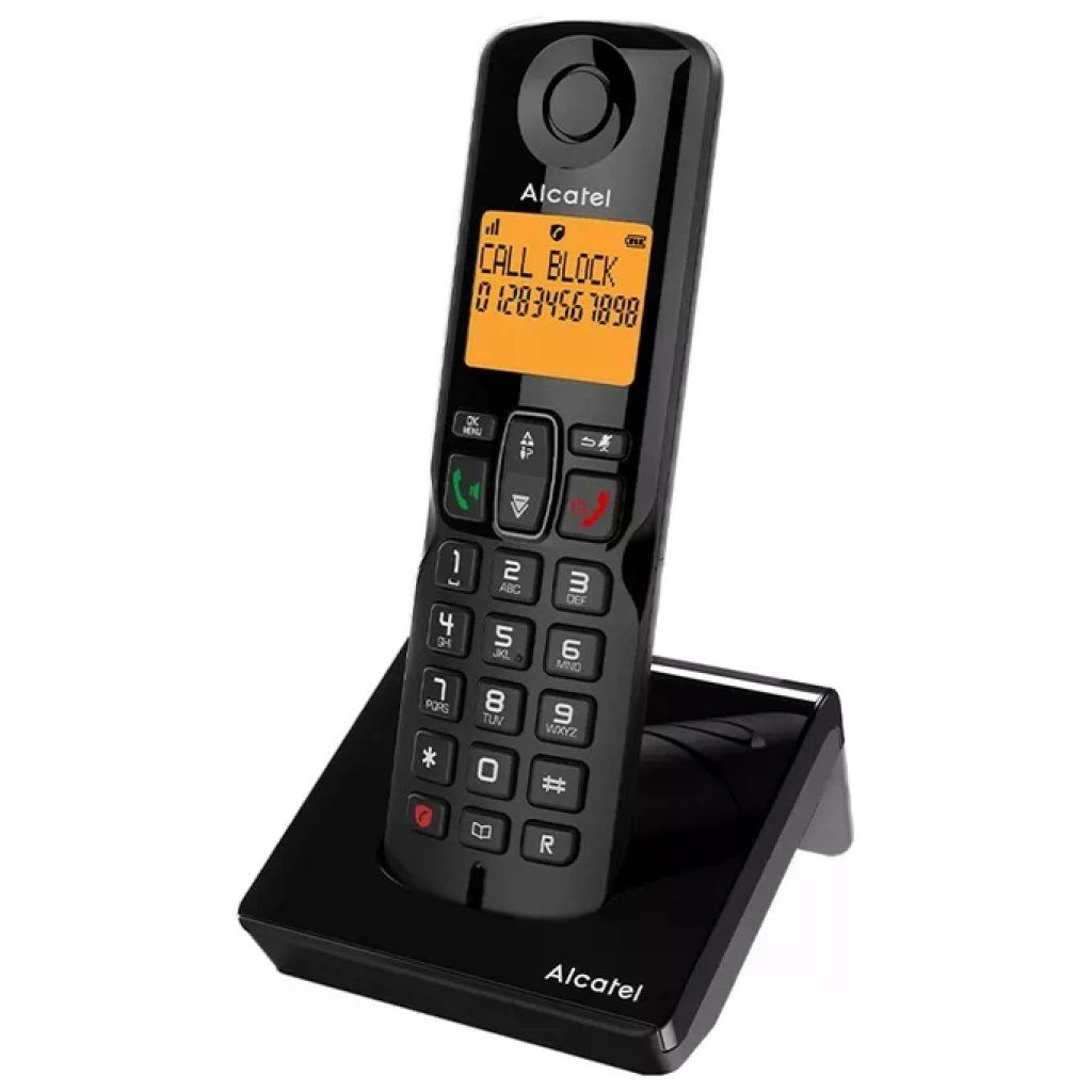 Alcatel S280 EWE Telefono Cordless DECT Nero con Vivavoce e Segreteria Alcatel S280 EWE Telefono Cordless DECT Nero con Vivavoce e Segreteria
