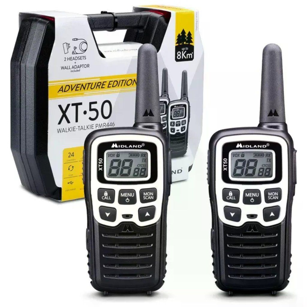 Midland XT50 Adventure Ricetrasmittente PMR446, Nero e Grigio