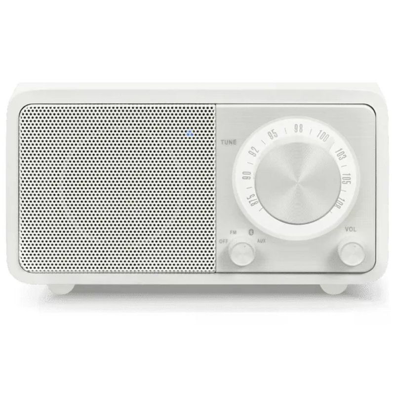 Sangean WR-7 Genuine Mini Radio portatile Bluetooth FM batteria ricaricabile 36 ore colore bianco opaco