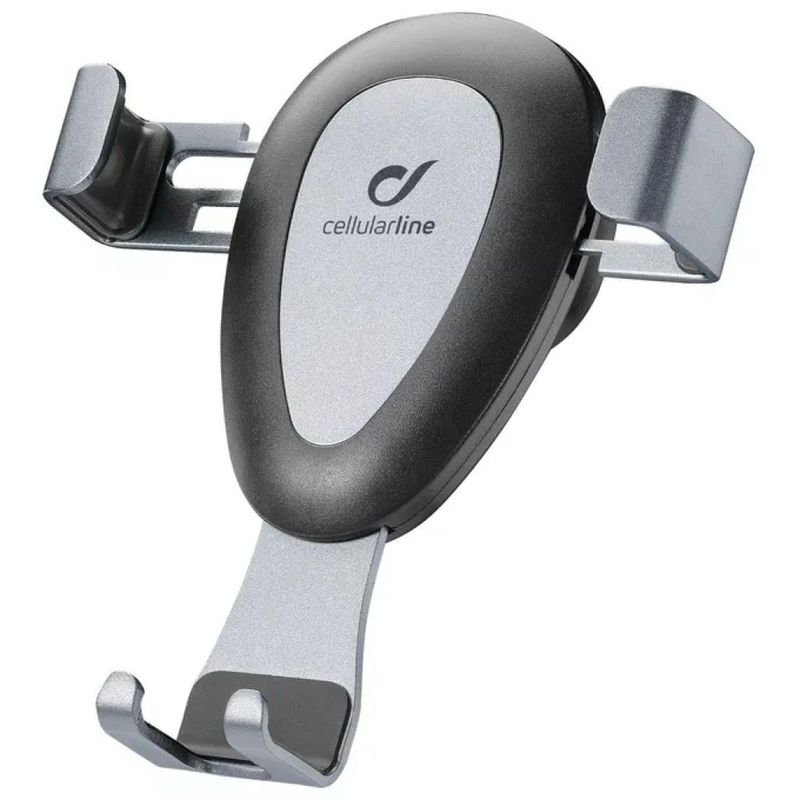 Cellularline HANDYWINGPROK Slide – Supporto smartphone da auto per griglia di aerazione, rotazione 360°, nero