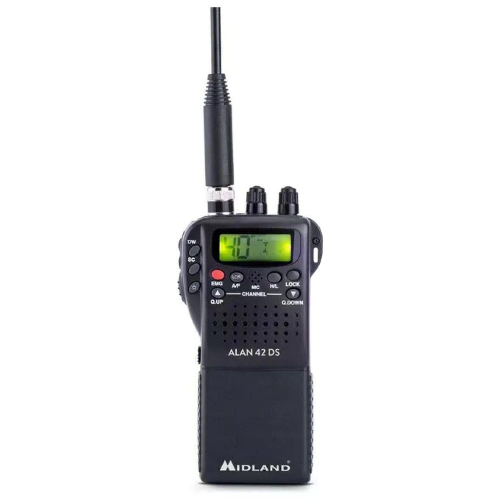 Midland Alan 42DS Radio CB Portatile Multibanda, 40 Canali, Nero Midland Alan 42DS Radio CB Portatile Multibanda, 40 Canali, Nero