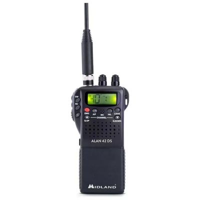 Midland Alan 42DS Radio CB Portatile Multibanda, 40 Canali, Nero