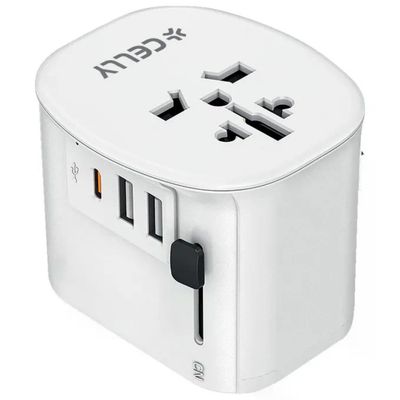 Celly Caricabatterie Multiplo da Viaggio 30W Bianco