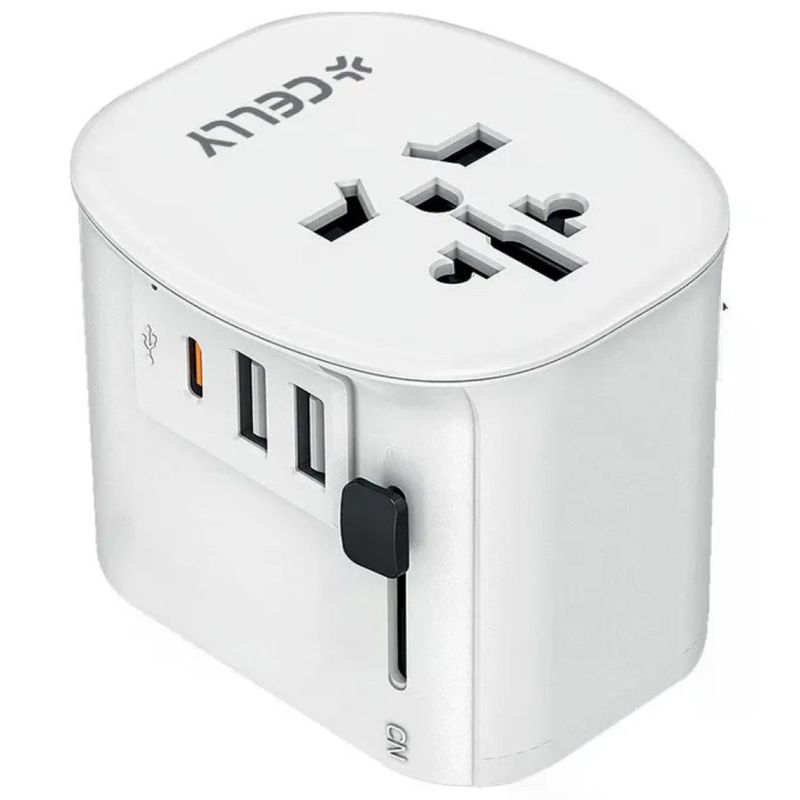 Celly Caricabatterie Multiplo da Viaggio 30W Bianco Celly Caricabatterie Multiplo da Viaggio 30W Bianco