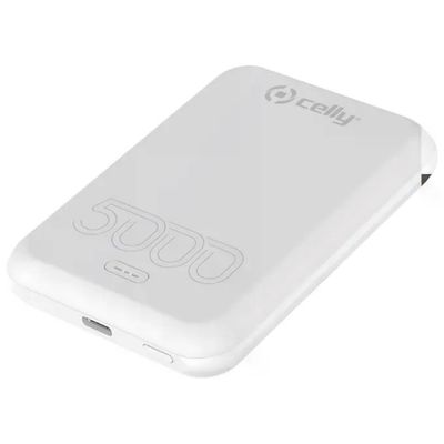 Celly MAGPBMATCH5WH Power Bank MagSafe 5000 mAh Bianco