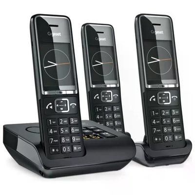 Gigaset COMFORT 550A Telefono Cordless Nero, 3 Cornette