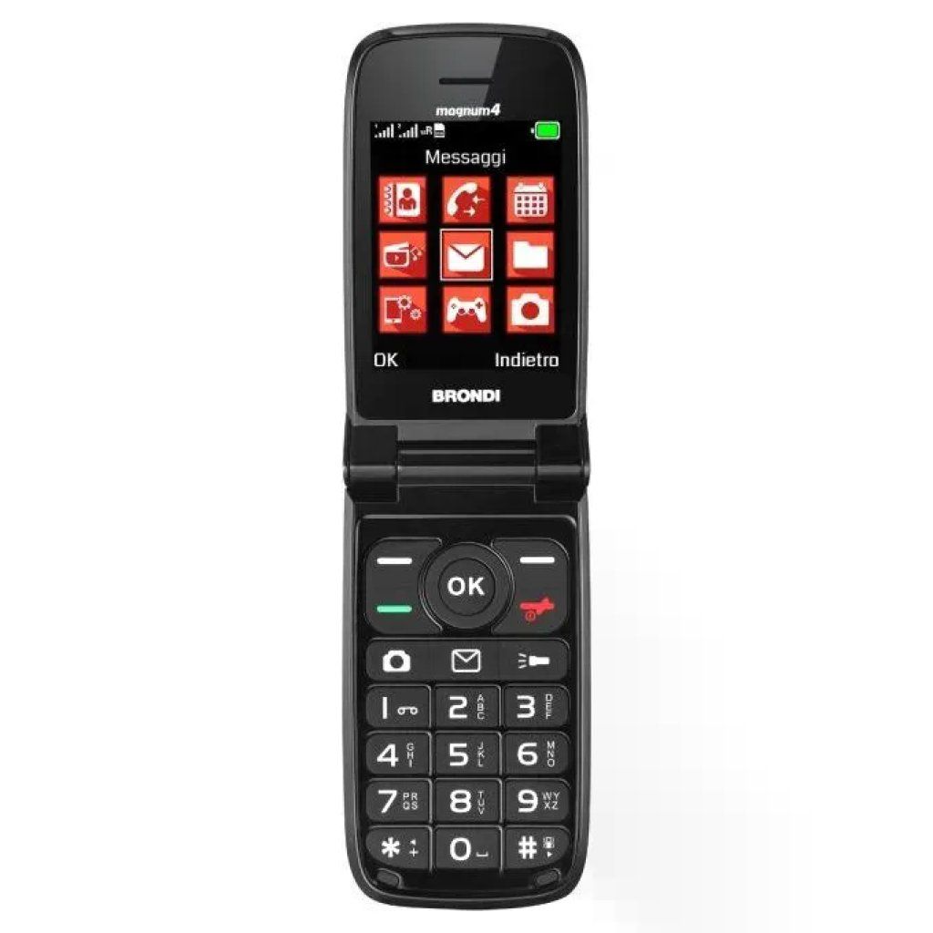 Brondi Magnum 4 Telefono Cellulare Flip Dual SIM Nero Brondi Magnum 4 Telefono Cellulare Flip Dual SIM Nero