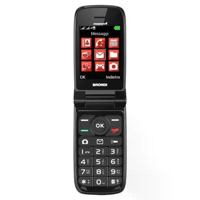 Brondi Magnum 4 Telefono Cellulare Flip Dual SIM Nero