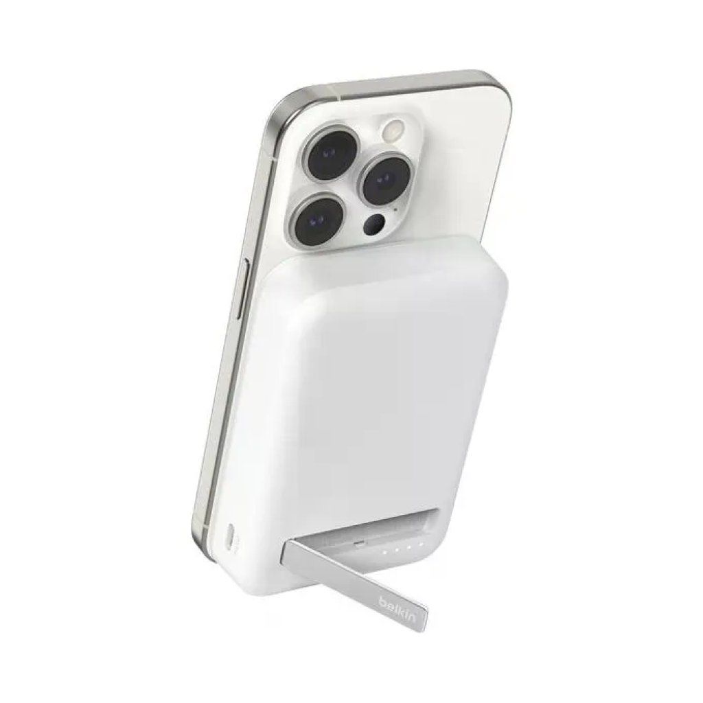 Belkin BoostCharge Pro Power Bank Qi2 10.000 mAh 15 W con Supporto Integrato – Bianco