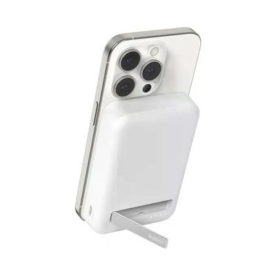 Belkin BoostCharge Pro Power Bank Qi2 10.000 mAh 15 W con Supporto Integrato – Bianco