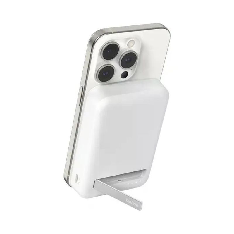 Belkin BoostCharge Pro Power Bank Qi2 10.000 mAh 15 W con Supporto Integrato – Bianco