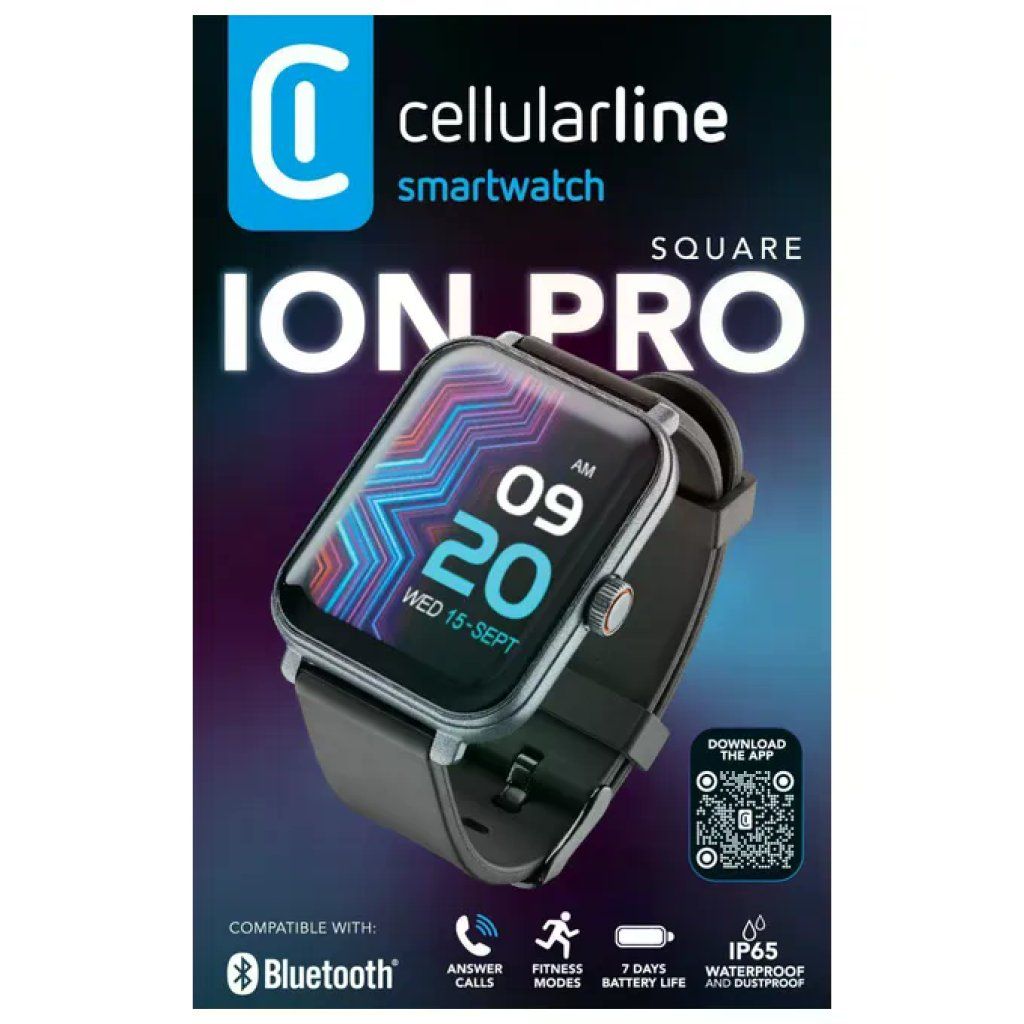 Cellularline Ion Pro Square Smartwatch Bluetooth con Display 1,83"
