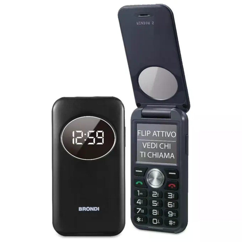 Brondi Window Flip 2 Telefono Cellulare Dual SIM Nero Brondi Window Flip 2 Telefono Cellulare Dual SIM Nero