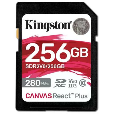 Kingston Canvas React Plus SDXC 256GB UHS-II V60 Kingston Canvas React Plus SDXC 256GB UHS-II V60