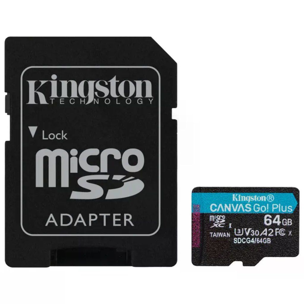 Kingston Canvas Go Plus microSDXC 64GB UHS-I U3 V30 A2 Kingston Canvas Go Plus microSDXC 64GB UHS-I U3 V30 A2