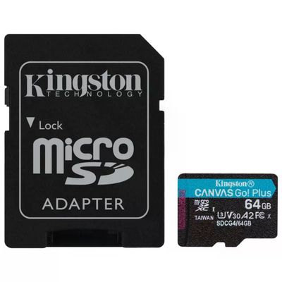Kingston Canvas Go Plus microSDXC 64GB UHS-I U3 V30 A2
