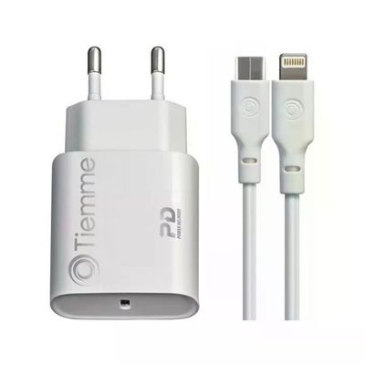 Tiemme 3647 Caricabatterie USB-C 20W con Cavo Lightning