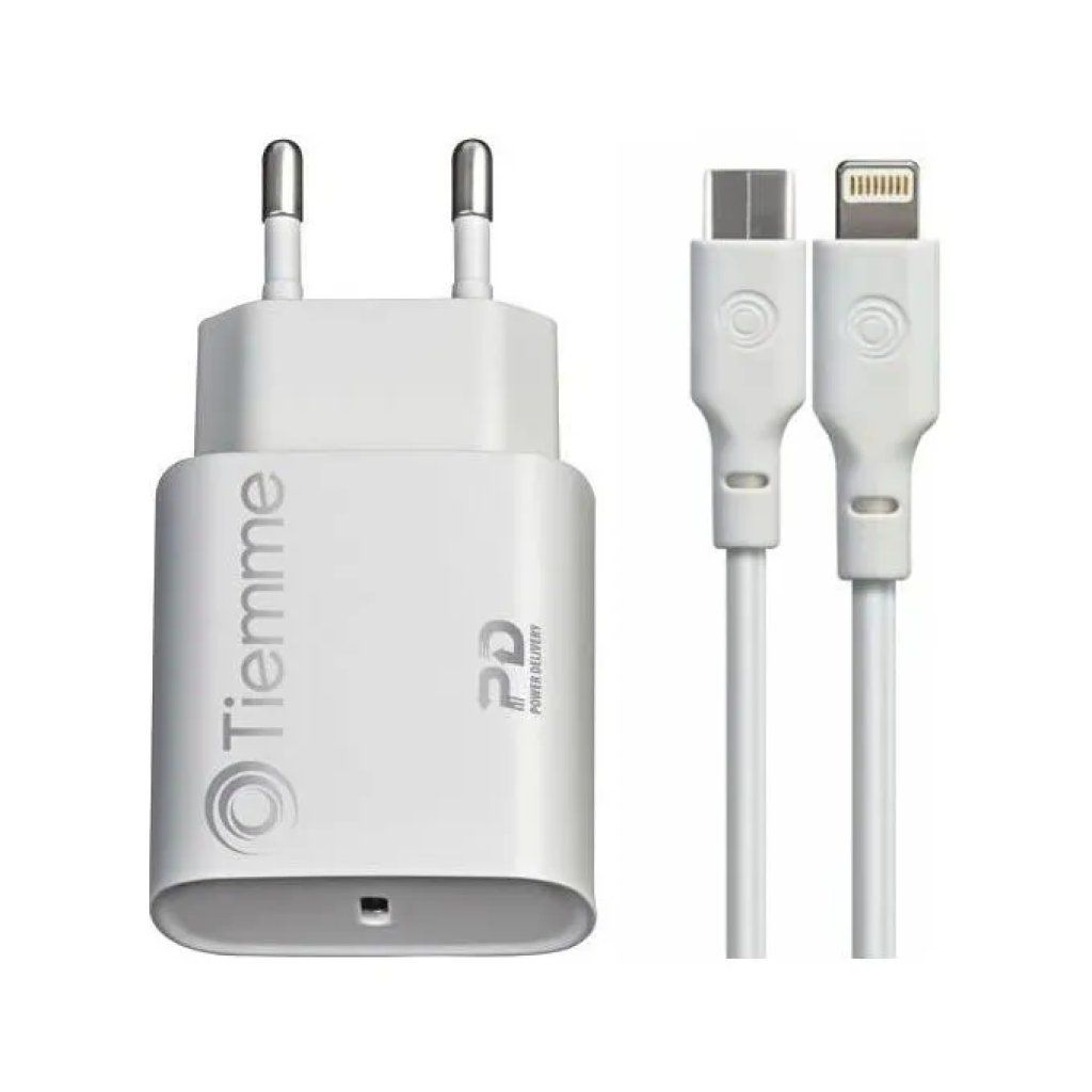 Tiemme 3647 Caricabatterie USB-C da 20 W con cavo Lightning