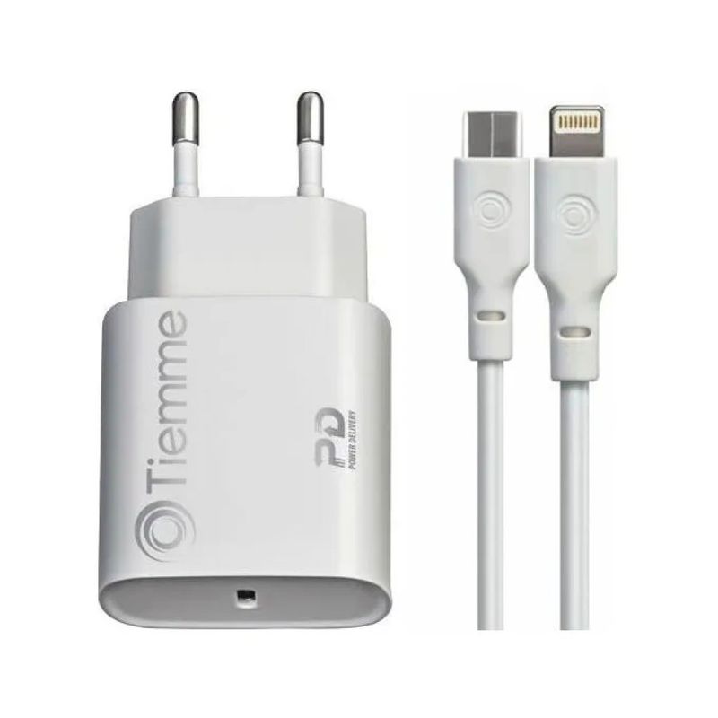 Tiemme 3647 Caricabatterie USB-C da 20 W con cavo Lightning