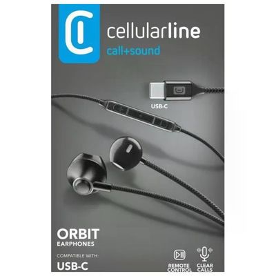 Cellularline ORBIT Auricolari In-Ear USB-C Neri