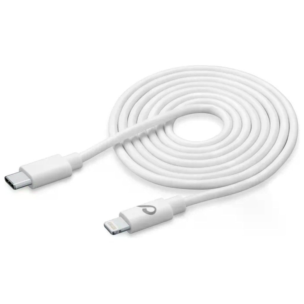 Cellularline Cavo USB-C a Lightning per Ricarica e Dati, Bianco