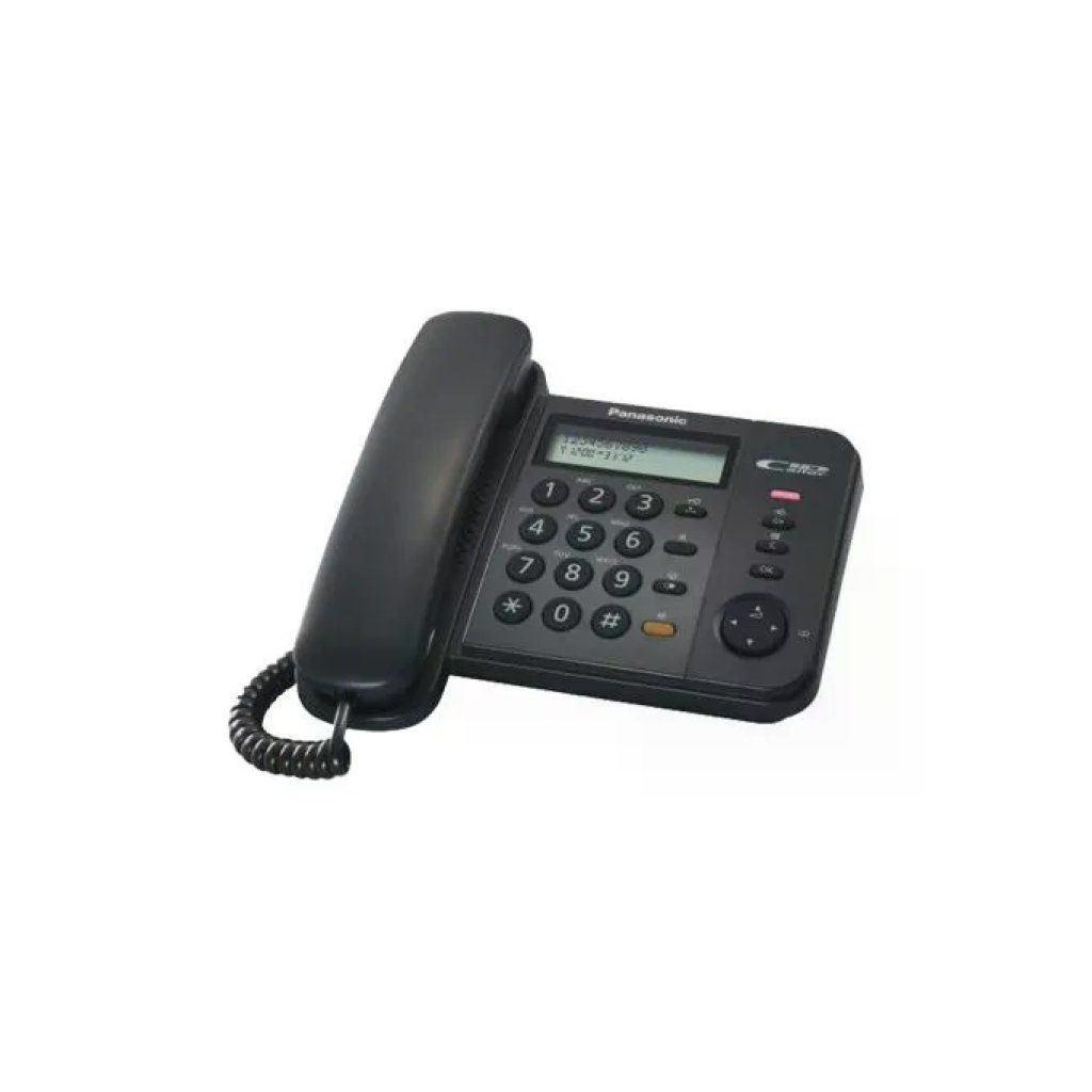 Panasonic KX-TS580EX1B Telefono Fisso Cablato Display LCD Vivavoce ID Chiamata Rubrica 50 Voci colore Nero Panasonic KX-TS580EX1B Telefono Fisso Cablato Display LCD Vivavoce ID Chiamata Rubrica 50 Voci colore Nero
