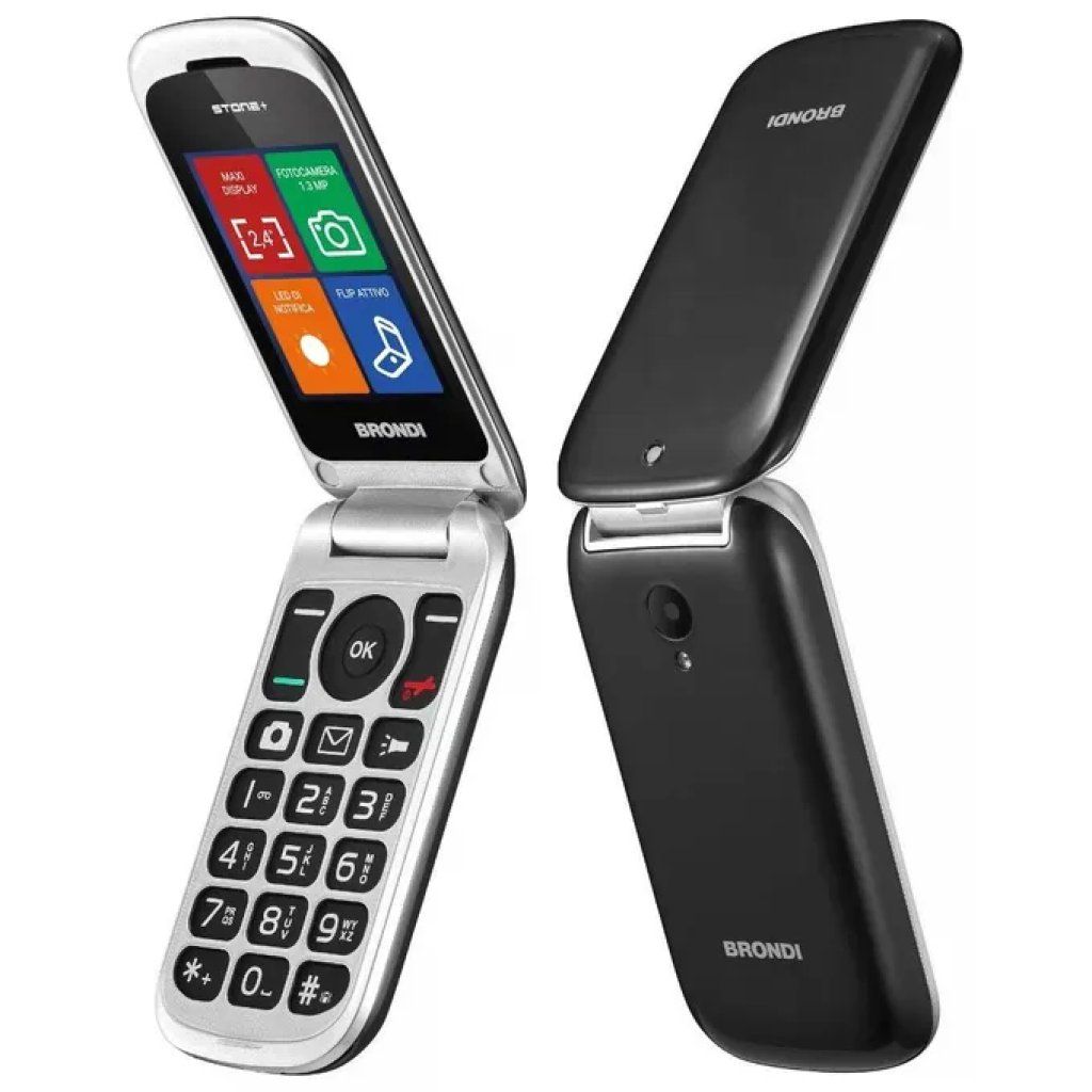 Brondi Stone+ Telefono Cellulare Flip Dual SIM Nero Brondi Stone+ Telefono Cellulare Flip Dual SIM Nero
