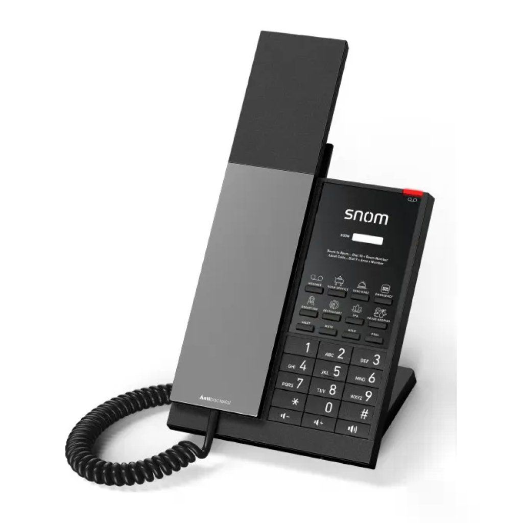 SNOM HD350A Telefono Nero per Hotel