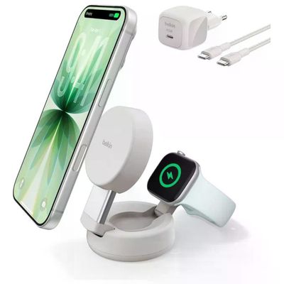 Belkin UltraCharge Pro WIZ043KQCH Caricatore Wireless 25 W MagSafe Qi2 – Carboncino Belkin UltraCharge Pro WIZ043KQCH Caricatore Wireless 25 W MagSafe Qi2 – Carboncino