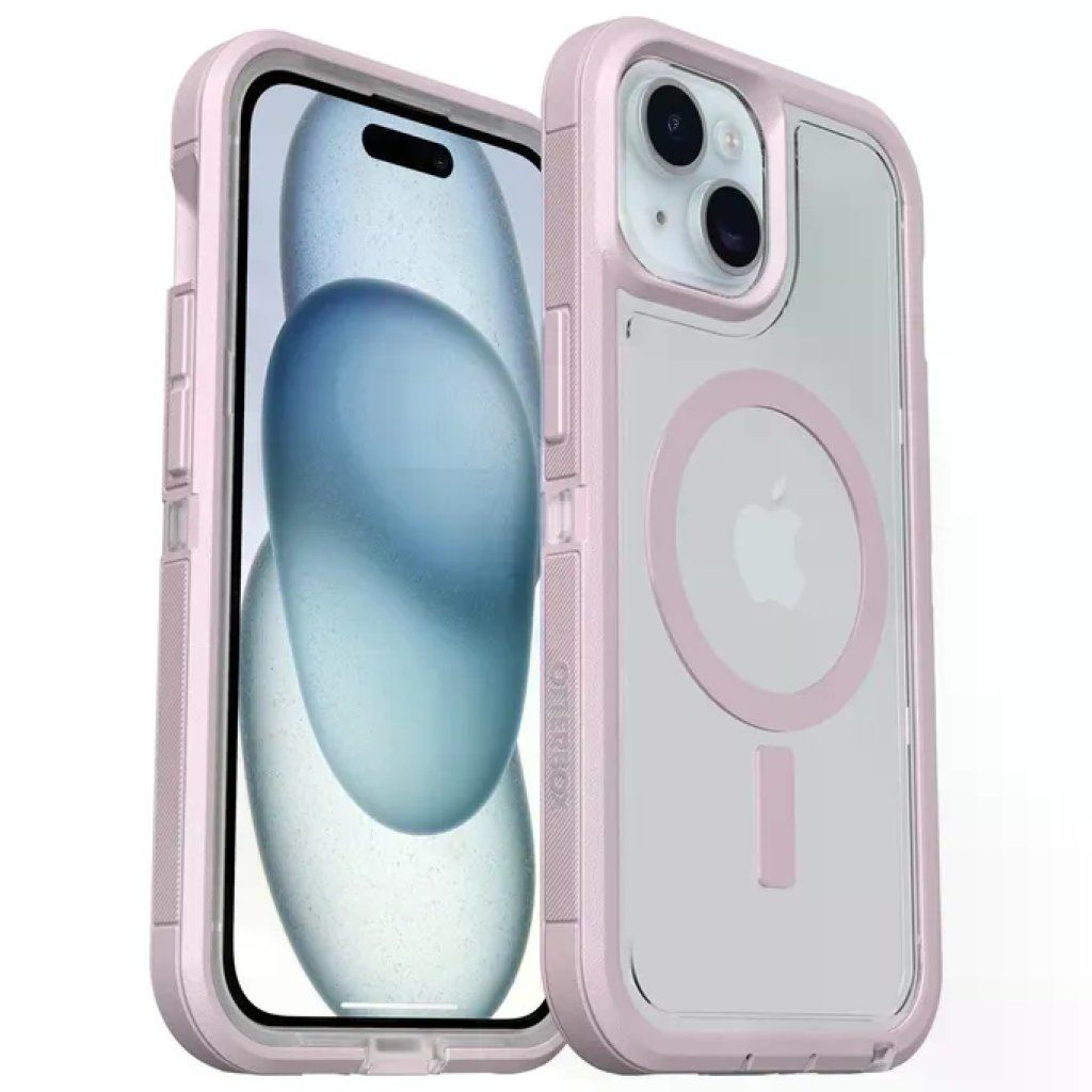 OtterBox Defender Series XT MagSafe per iPhone 13-17e – Trasparente con dettagli viola OtterBox Defender Series XT MagSafe per iPhone 13-17e – Trasparente con dettagli viola