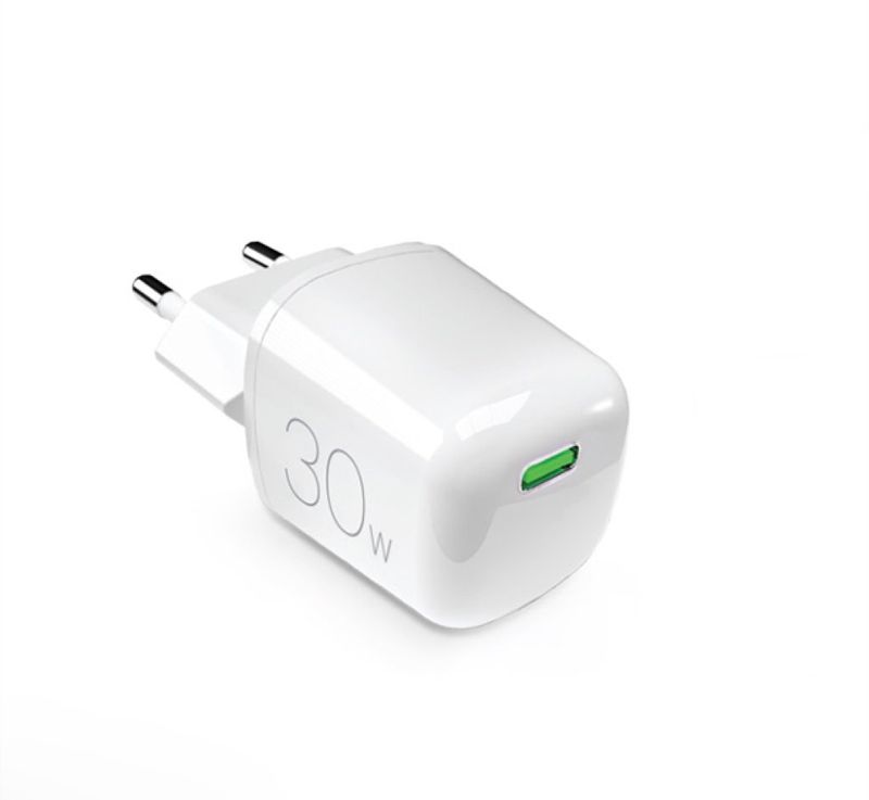 Puro MiniPro Caricabatterie USB-C GaN 30W Bianco Puro MiniPro Caricabatterie USB-C GaN 30W Bianco