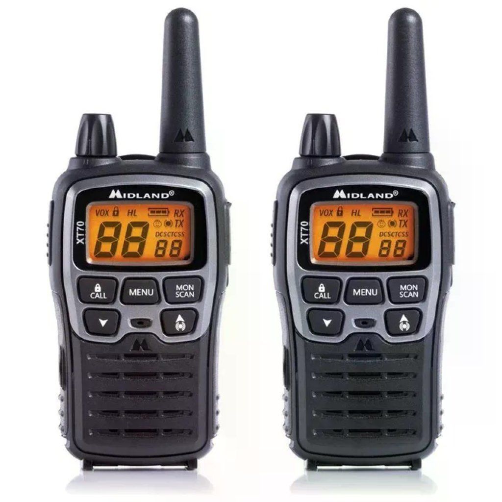 Midland XT70 Ricetrasmittente PMR446, 24 Canali, Display LCD e VOX