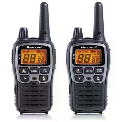 Midland XT70 Ricetrasmittente PMR446, 24 Canali, Display LCD e VOX