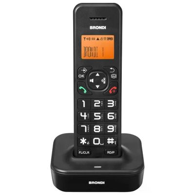 Brondi Bravo Star Telefono Cordless DECT Nero con Vivavoce
