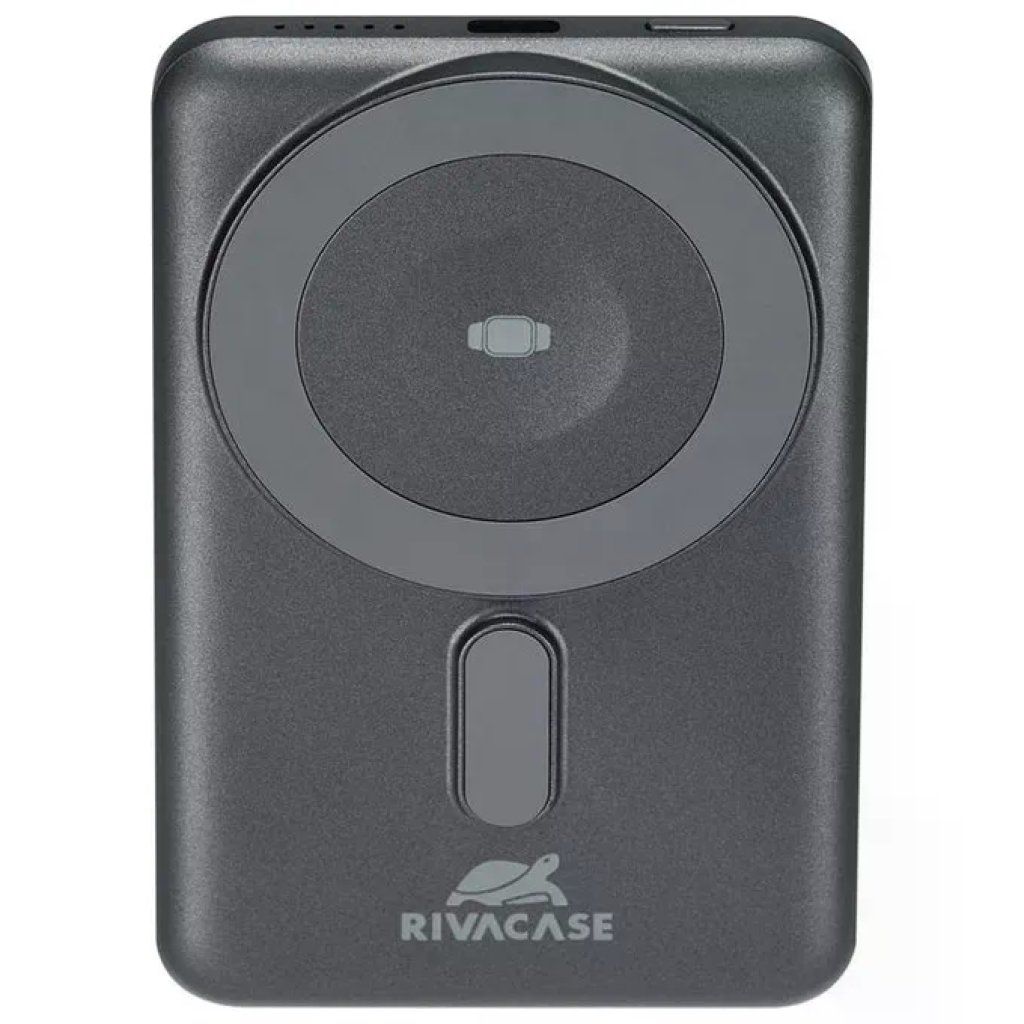 RIVACASE VA2607 Power Bank 5000 mAh Wireless MagSafe e Qi, Nero-Grigio RIVACASE VA2607 Power Bank 5000 mAh Wireless MagSafe e Qi, Nero-Grigio