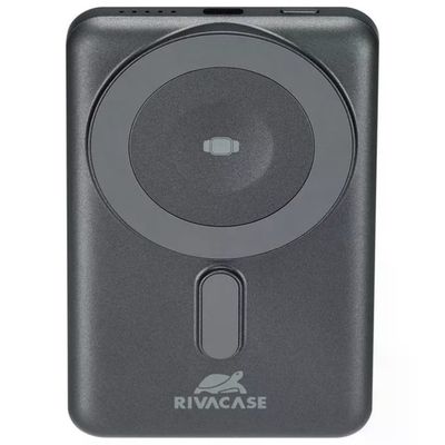 RIVACASE VA2607 Power Bank 5000 mAh Wireless MagSafe e Qi, Nero-Grigio