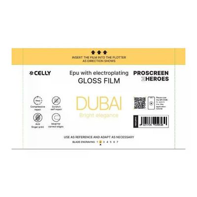 Celly Dubai EPU Gloss Film – Kit da 20 pellicole universali Celly Dubai EPU Gloss Film – Kit da 20 pellicole universali
