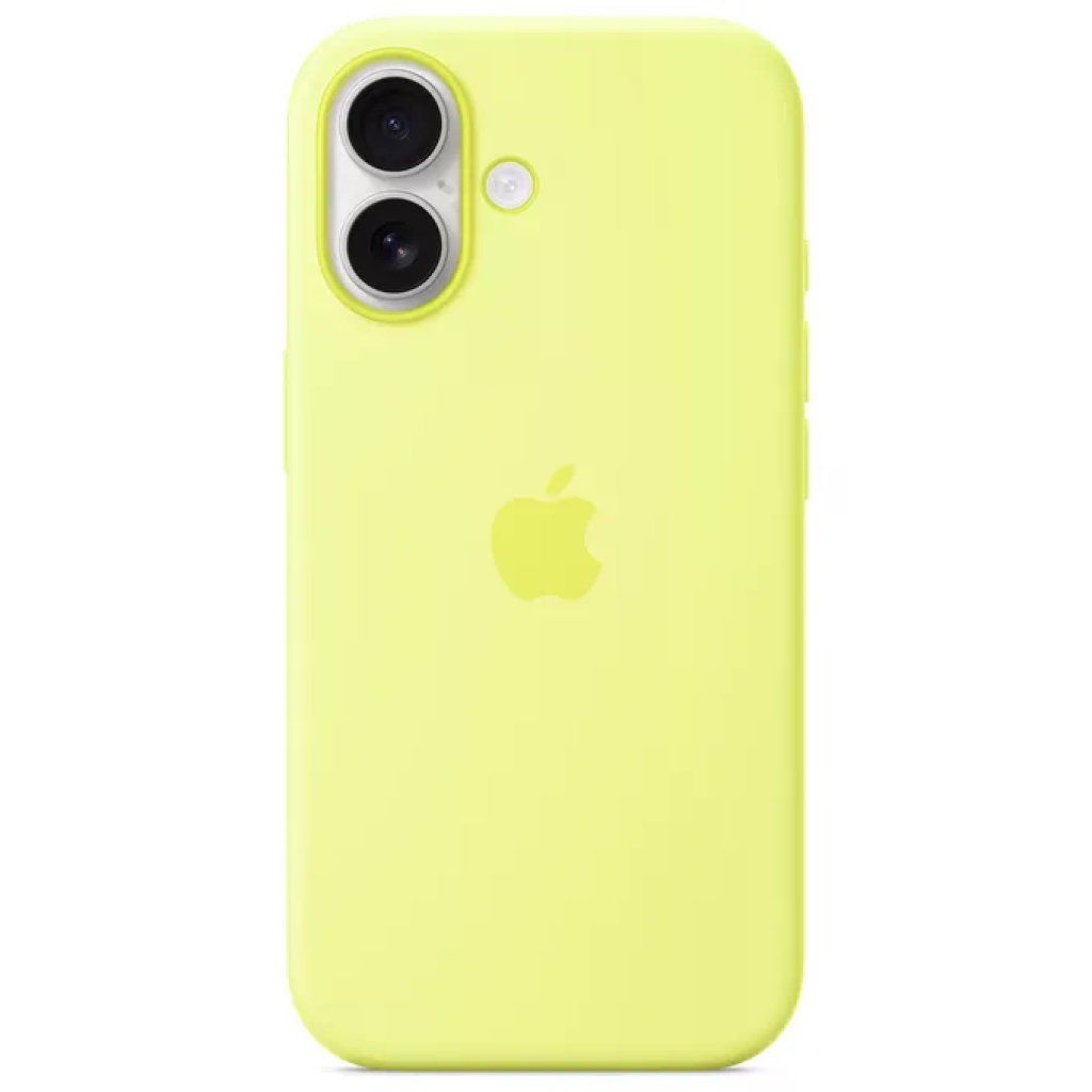 Apple Custodia MagSafe in silicone giallo neon per iPhone 17