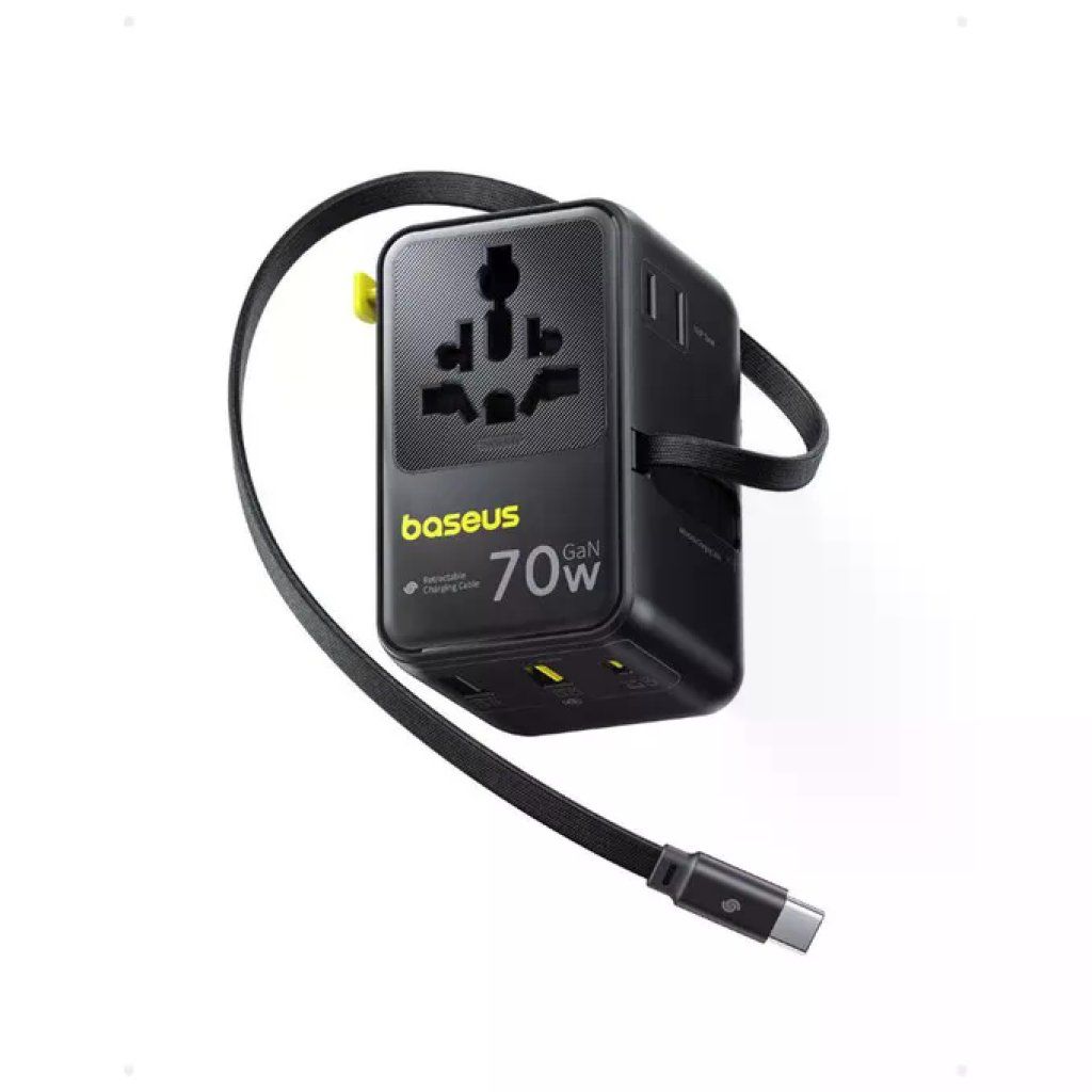 Baseus EnerCore CG11 Adattatore Universale da Viaggio 70W con Cavo Retrattile