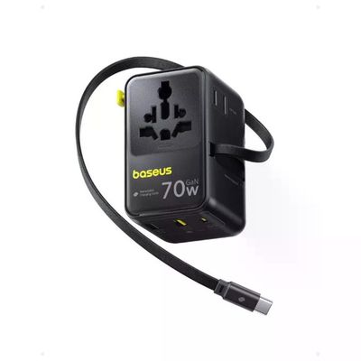 Baseus EnerCore CG11 Adattatore Universale da Viaggio 70W con Cavo Retrattile